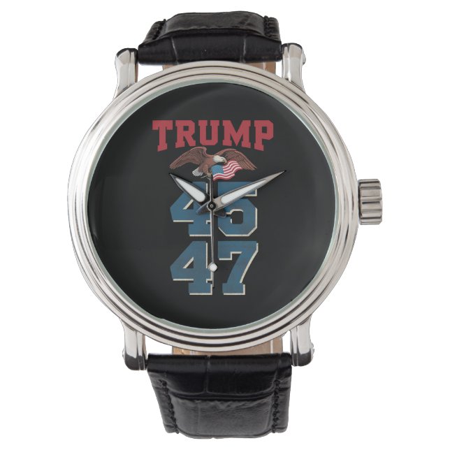 Patriotic Trump Won 45 and 47 Victory Winner Trump Watch (Front)
