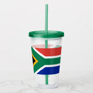 Patriotic Tumbler with flag of South Africa