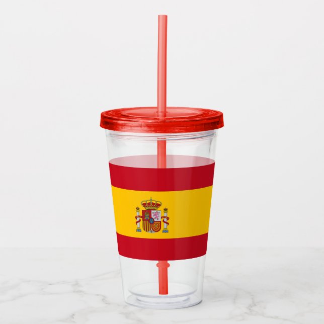 Patriotic Tumbler with flag of Spain (Front)
