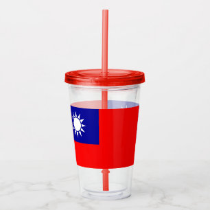 Patriotic Tumbler with flag of Taiwan