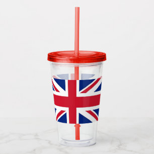 Patriotic Tumbler with flag of United Kingdom
