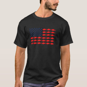 Patriotic Tuna Fishing Flag For Tuna Fisherman Tun T-Shirt