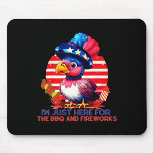 Patriotic Turkey 4th Of July Bbq Fireworks Party Mouse Pad