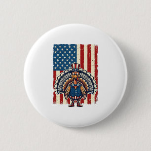 Patriotic Turkey Flag Vintage Engraving Shirt Desi 6 Cm Round Badge