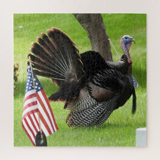 Patriotic Turkey Strut Jigsaw Puzzle (Vertical)