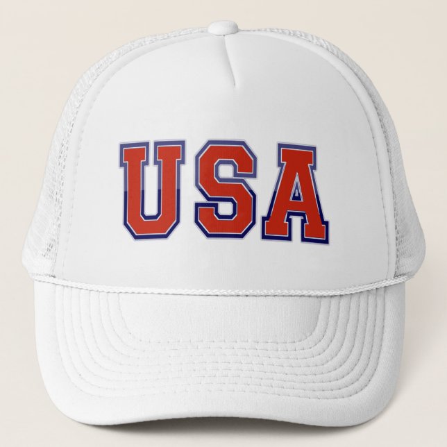 PATRIOTIC U.S.A TRUCKER HAT (Front)