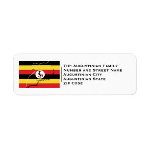 Patriotic   UGANDA FLAG Return Address Label