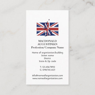 Patriotic UK   UNION JACK   Photo Business Card