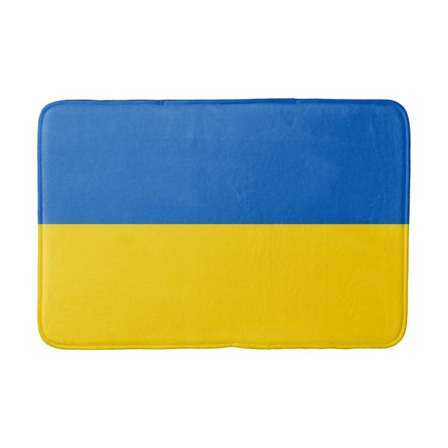 Patriotic Ukraine Flag Bath Mat (Front)