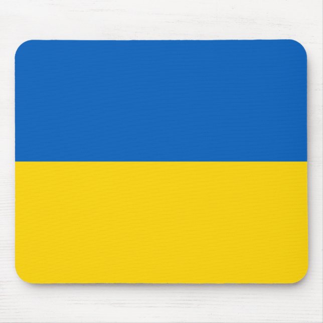 Patriotic Ukraine Flag Mouse Pad (Front)