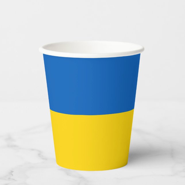 Patriotic Ukraine Flag Paper Cups (Front)