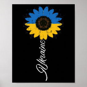 Patriotic Ukraine Sunflower Ukrainian Women Girls Poster