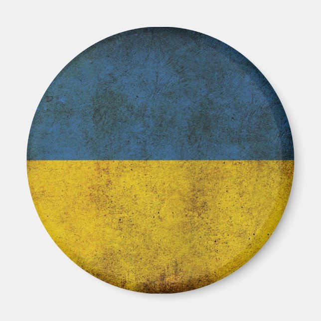 Patriotic Ukraine (Ukrainian) Flag Magnet (Front)