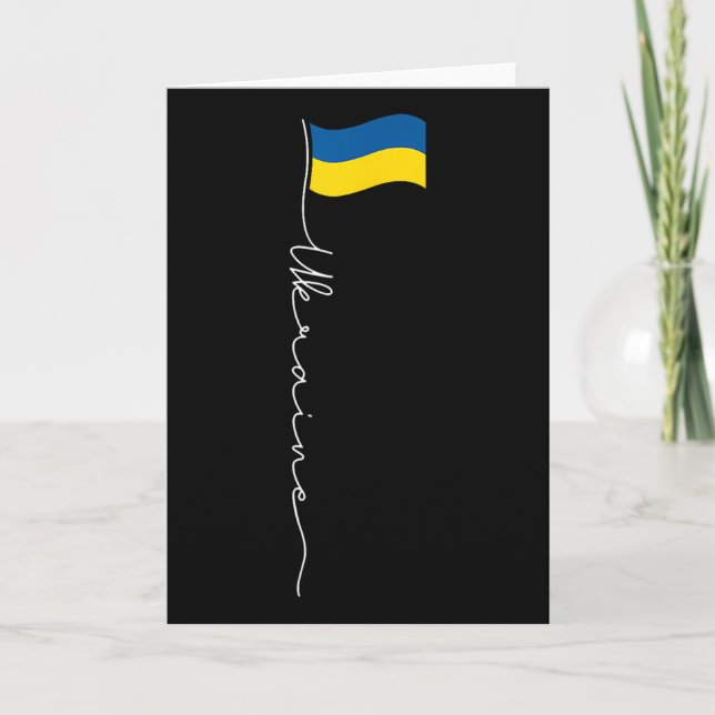 Patriotic Ukrainian Flag  Card (Front)