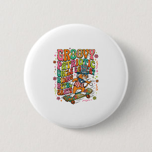 Patriotic Uncle Sam Cat Retro Typography T-Shirt ( 6 Cm Round Badge