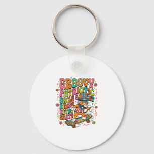 Patriotic Uncle Sam Cat Retro Typography T-Shirt ( Key Ring