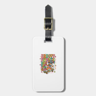 Patriotic Uncle Sam Cat Retro Typography T-Shirt ( Luggage Tag
