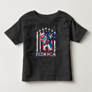Patriotic Uncle Sam Dabbing 4th of July Toddler T-Shirt