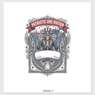 Patriotic Uncle Sam Skeleton Dark Patriot Skeleton
