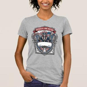 Patriotic Uncle Sam Skeleton Dark Patriot Skeleton T-Shirt