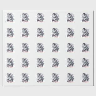 Patriotic Unicorn 4th of July Freedom Fly Shirt_1 Wrapping Paper
