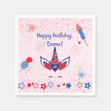 Patriotic unicorn Pink sparkle,