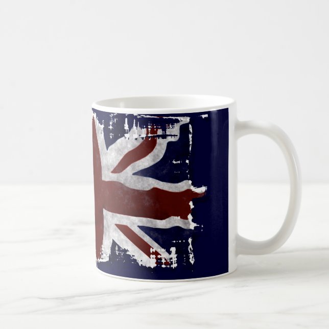 Patriotic Union Jack, UK Union Flag, British Flag Coffee Mug (Right)