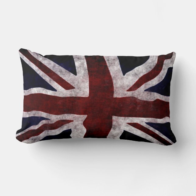 Patriotic Union Jack UK Union Flag Throw Pillow (Front)