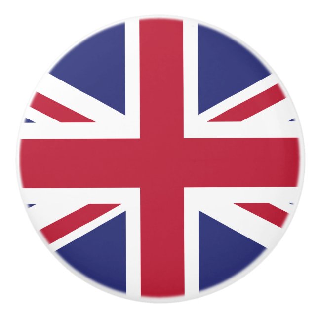 Patriotic United Kingdom Flag Ceramic Knob (Front)