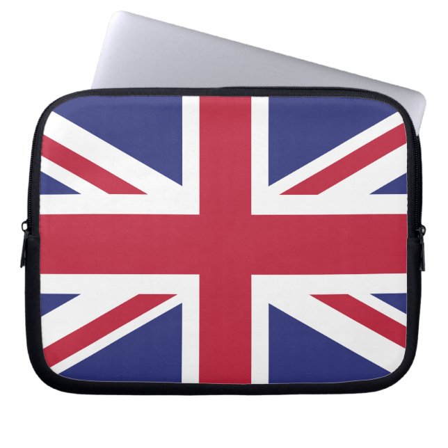 Patriotic United Kingdom Flag Laptop Sleeve (Front)