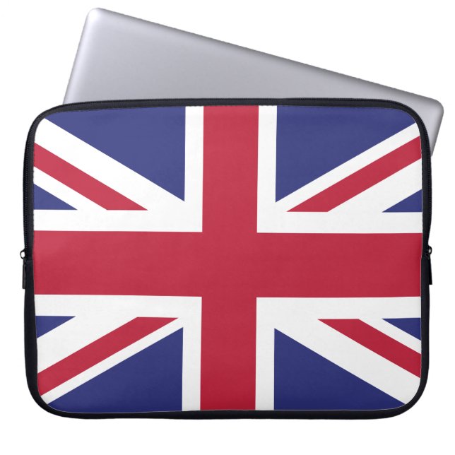 Patriotic United Kingdom Flag Laptop Sleeve (Front)