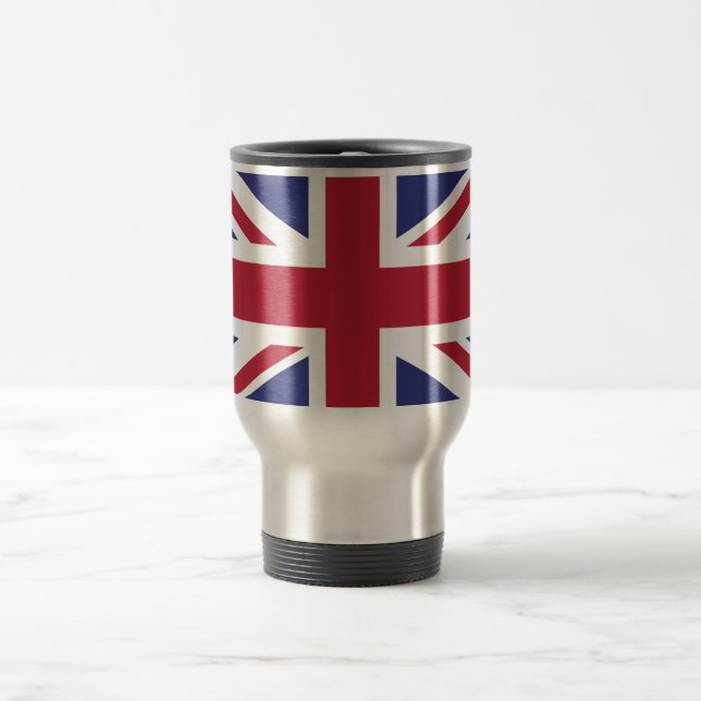Patriotic United Kingdom Flag Travel Mug (Center)