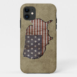 Patriotic United States burlap flag iphone 5 case