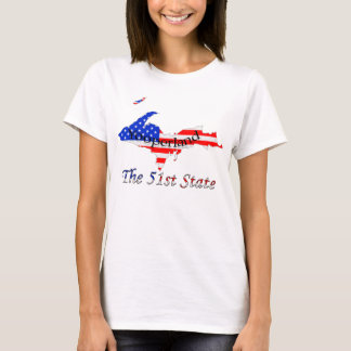 Patriotic Upper Peninsula Yooperland 51st State T-Shirt