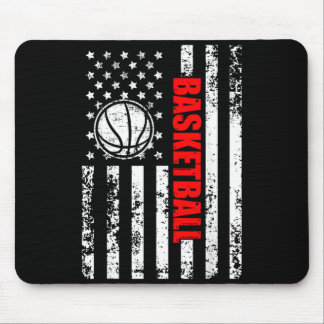 Patriotic Us Aamerican Flag Basball Mouse Pad