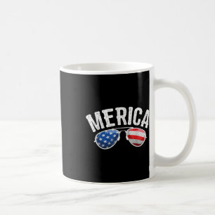 Patriotic Us America Flag Sungles Merica 4th Of Ju Coffee Mug