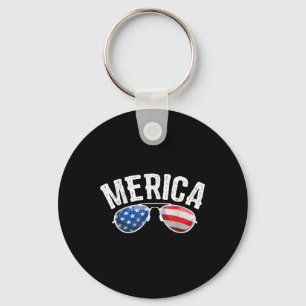 Patriotic Us America Flag Sungles Merica 4th Of Ju Key Ring