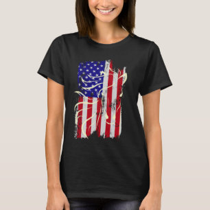 Patriotic US Flag 4th Of July Horse Lovers Men Wom T-Shirt