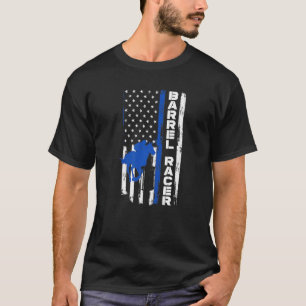 Patriotic US Flag Barrel Racer Barrel Racing 1 T-Shirt