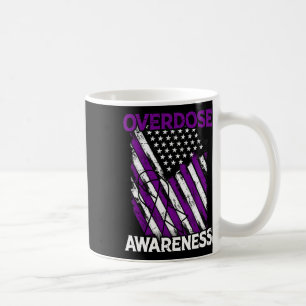 Patriotic Us Flag Drug Overdose Opioid Overdose Aw Coffee Mug