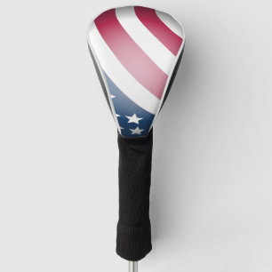Patriotic US Flag Stars and Stripes Red White Blue Golf Head Cover