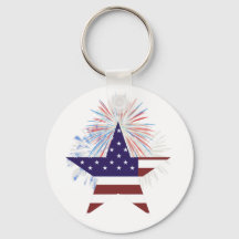 Patriotic US Keyring