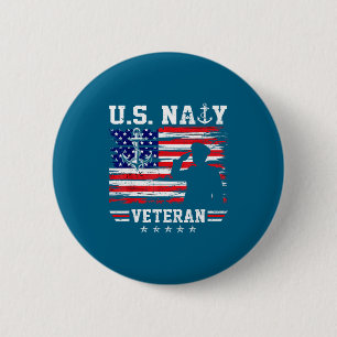 Patriotic us naval veteran flag usa sailor aircraf 6 cm round badge