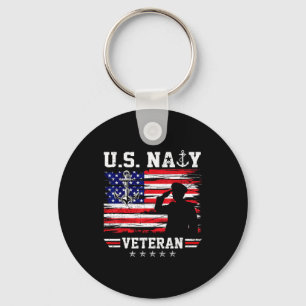 Patriotic us naval veteran flag usa sailor aircraf key ring