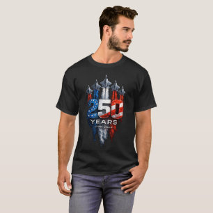 Patriotic USA 250 Years Jets 4th of July Design T-Shirt