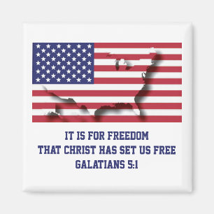 Patriotic USA 4th July Magnet
