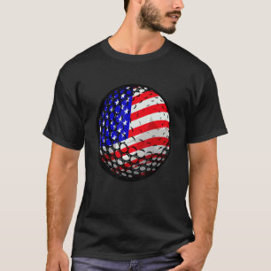 Patriotic Usa American Flag Golf 4th Of July Famil T-Shirt