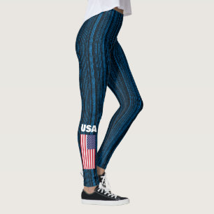 Patriotic USA American flag Leggings