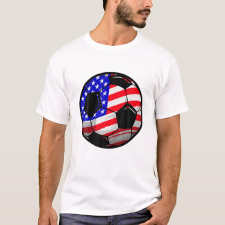 Patriotic USA American Flag Soccer 4Th Of July Fam T-Shirt
