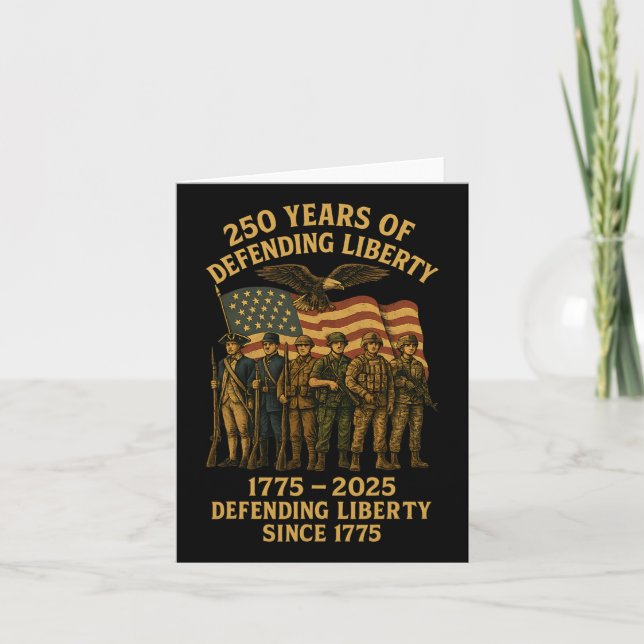 Patriotic Usa Army Us Military Parade 250th Annive Card (Front)